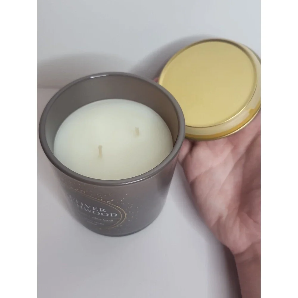Bellevue Luxury Fragrant Candle Vetiver Birchwood 12 oz Soy Blend 2 Wick